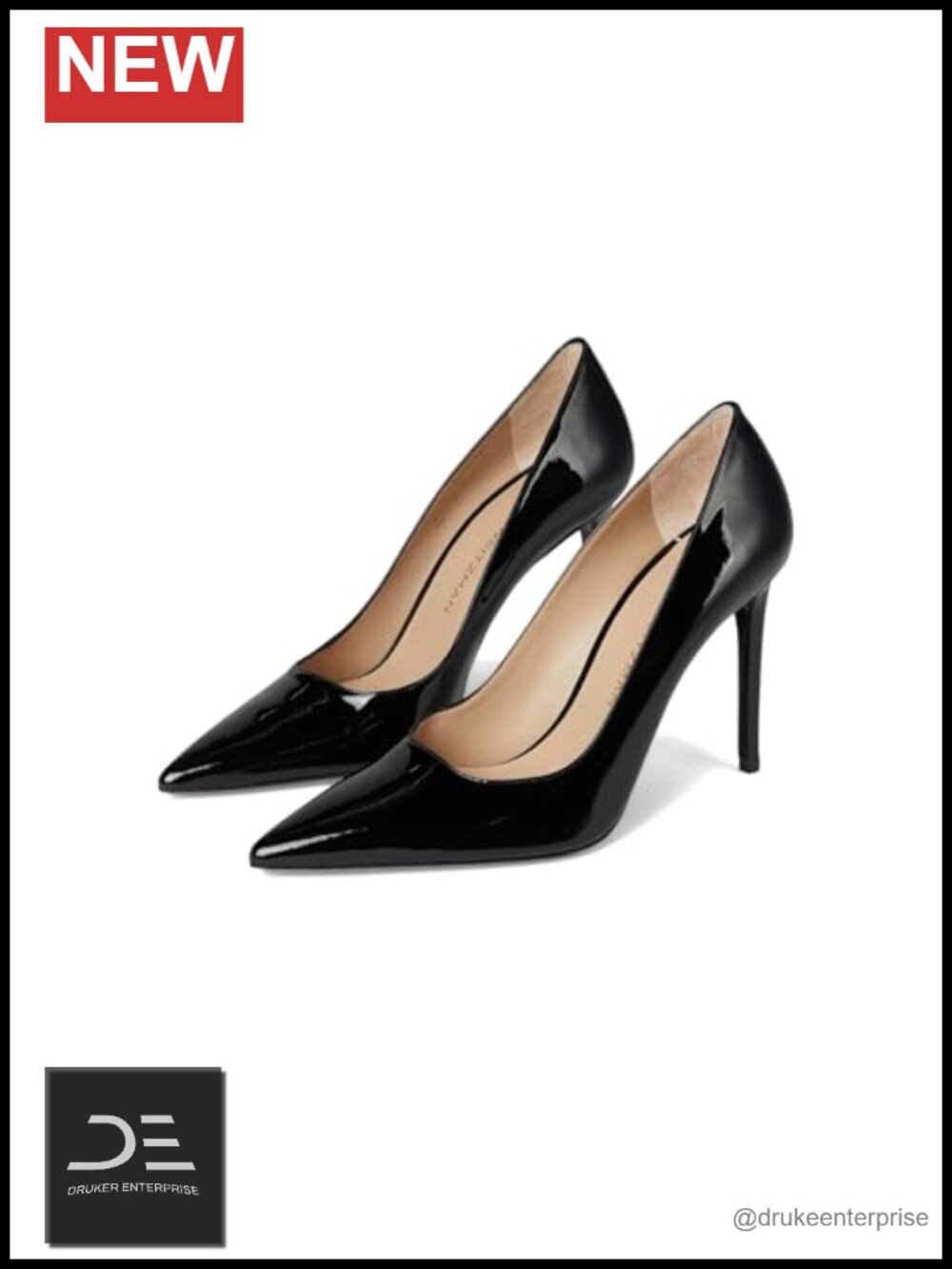 Stuart Weitzman Power 100 Stiletto Heels Gloss Tortoise PU-Coated Calf Leather